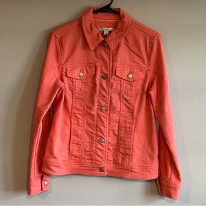 Liz Claiborne Denim Coral Jacket Women’s Size 8